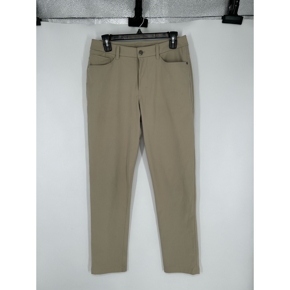 Lululemon ABC Classic Fit Pants 32" Warpstreme M5AO1S Trench Chino Khaki 28x32
